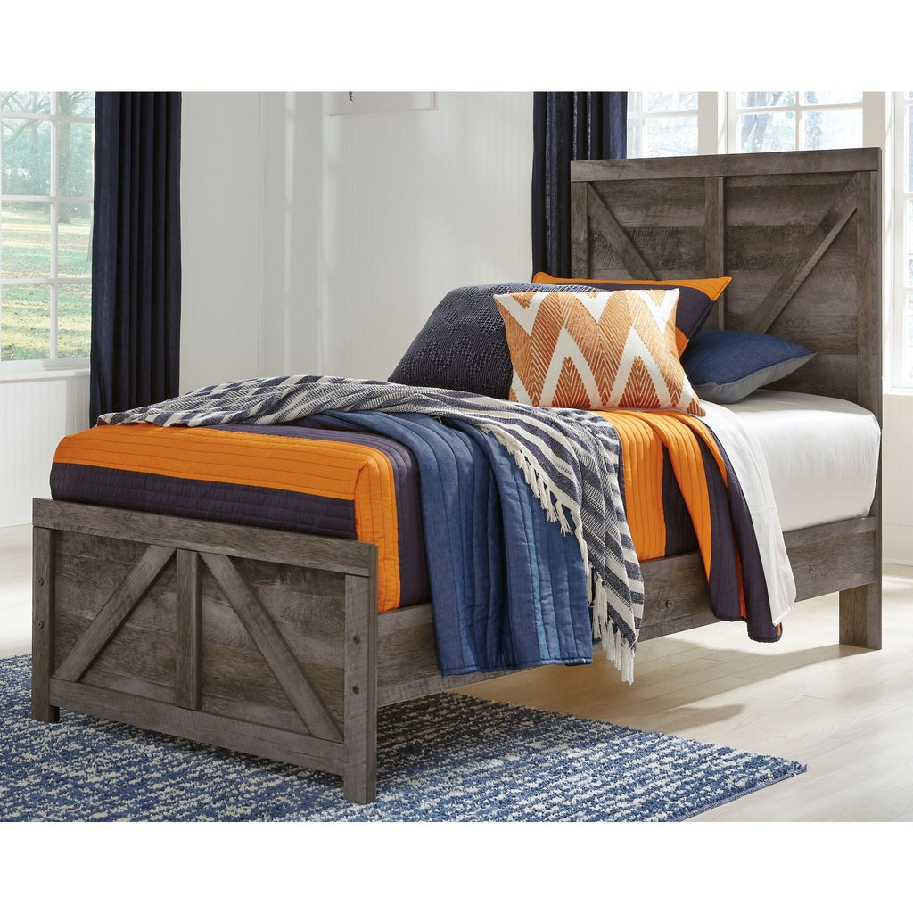 Wynnlow Crossbuck Panel Bed - Gray
