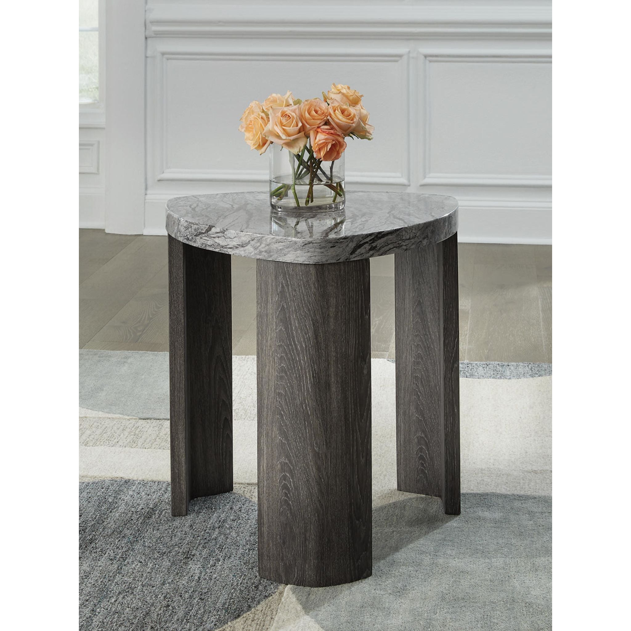 Surmour End Table - Gray/Brown