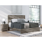 Graystorm King Panel Bed - Brown Gray