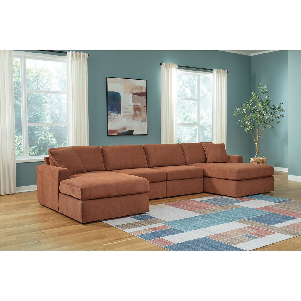 Modmax 4 Piece Modular Sectional with Double Chaise
