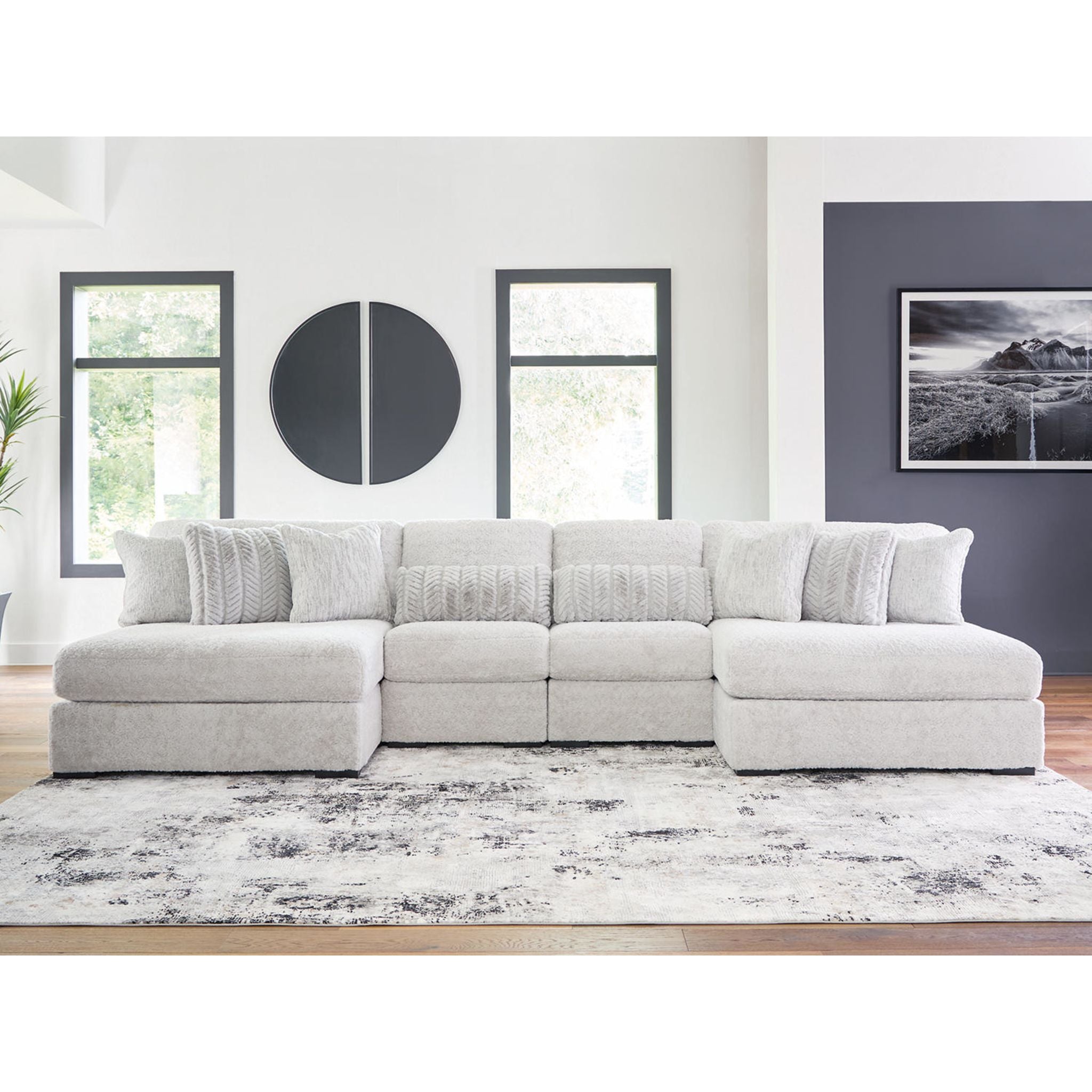 Cuddle Plush 4 Piece Modular Sectional with Dual Chaise