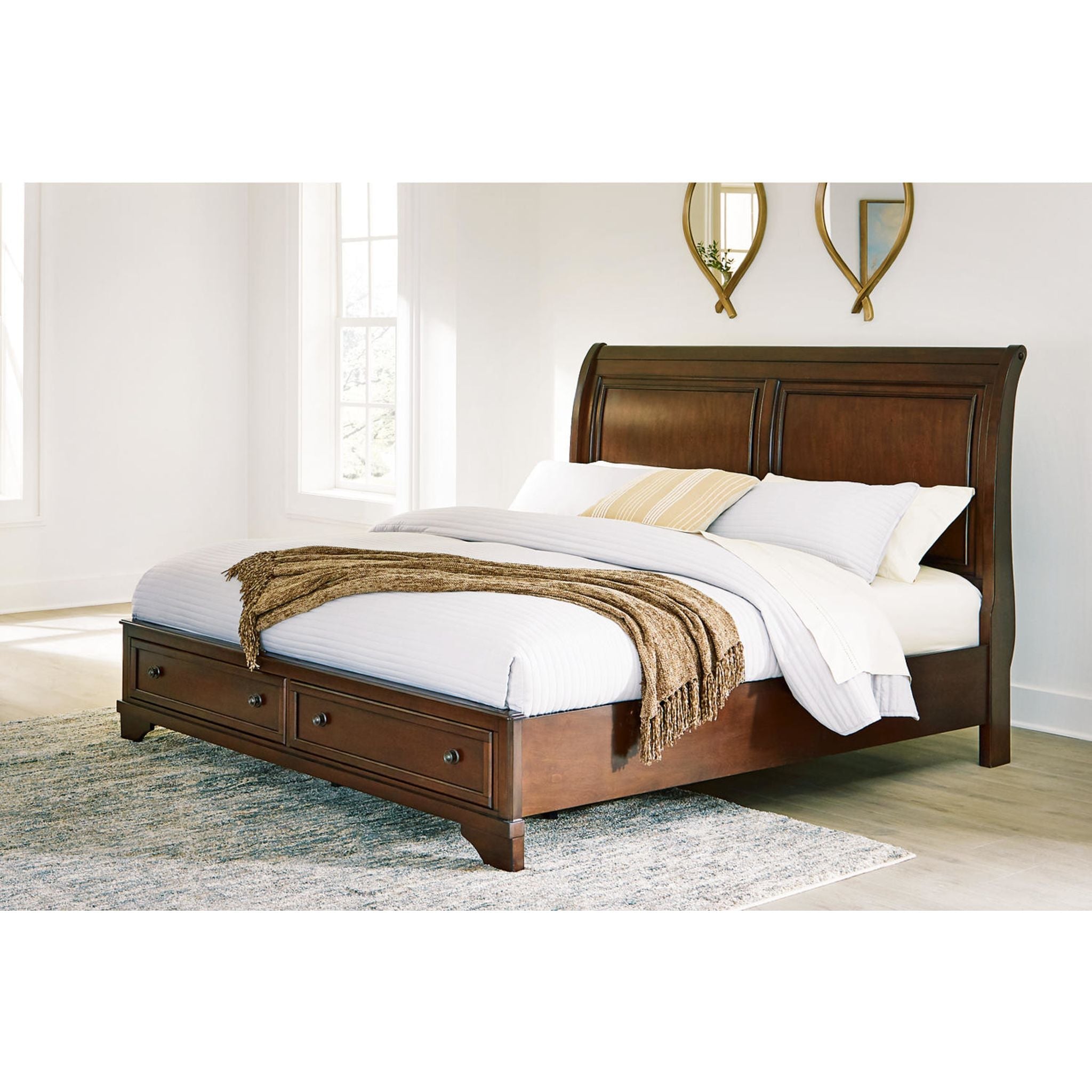Trellington Queen Sleigh Storage Bed