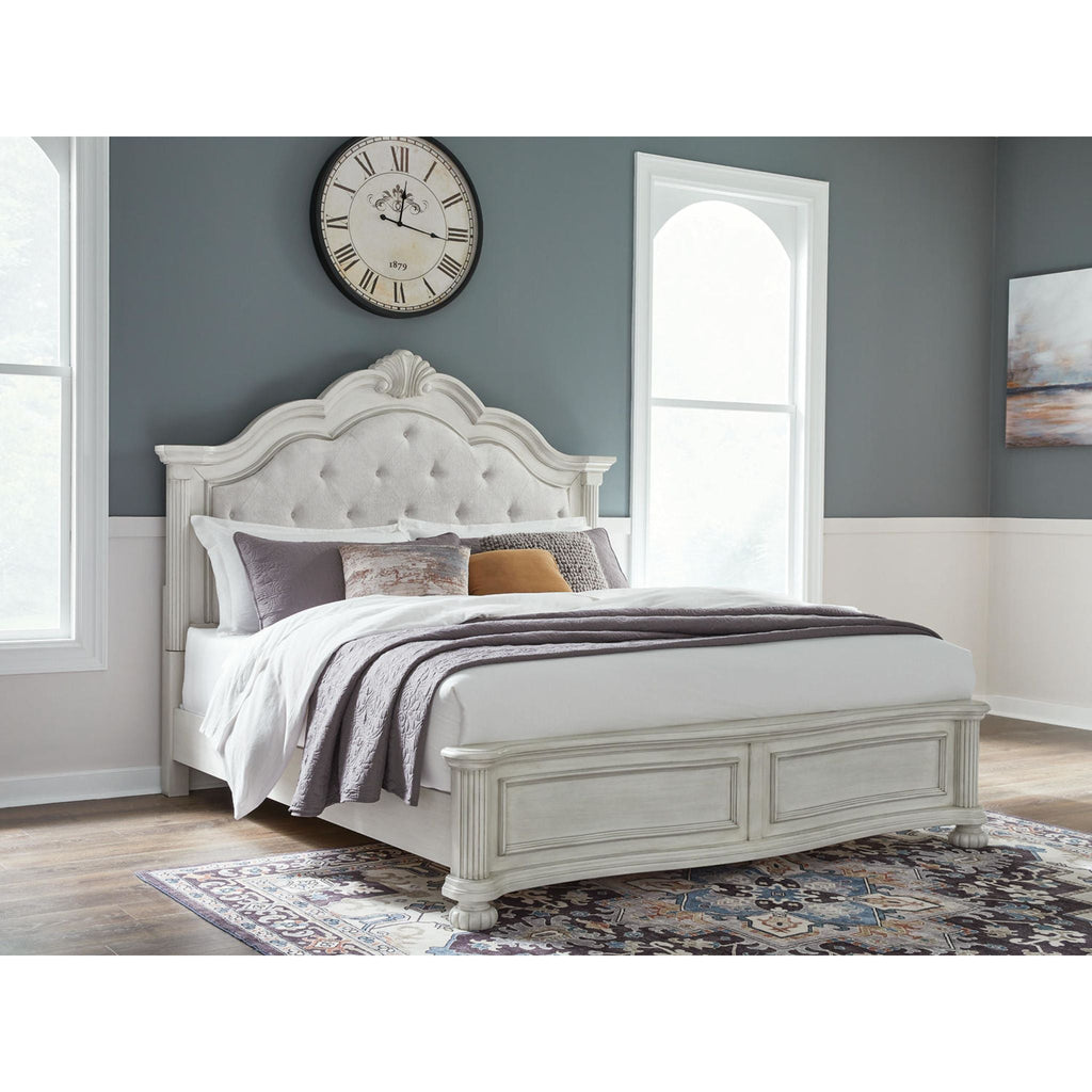 Montelaine King Panel Bed - Antique White