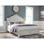 Montelaine King Panel Bed - Antique White