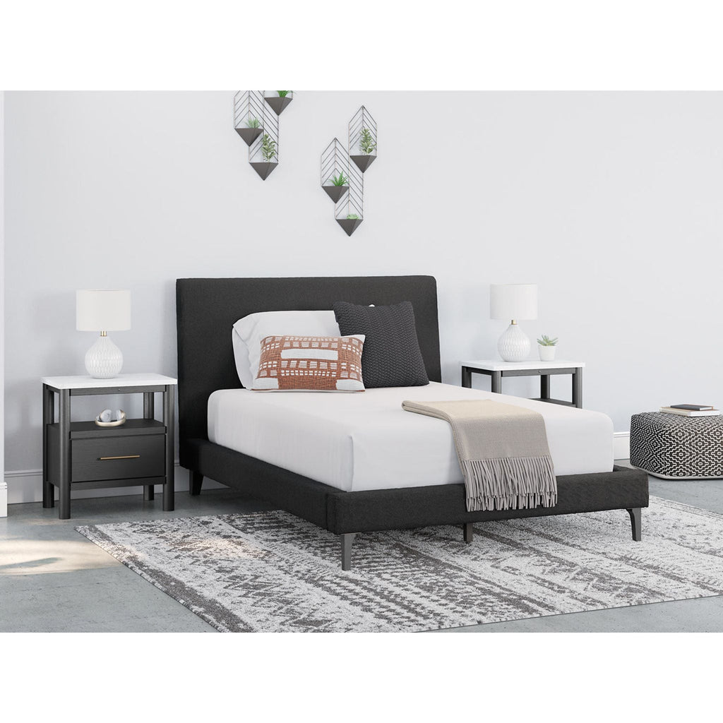 Cadmori Full Upholstered Bed - Black