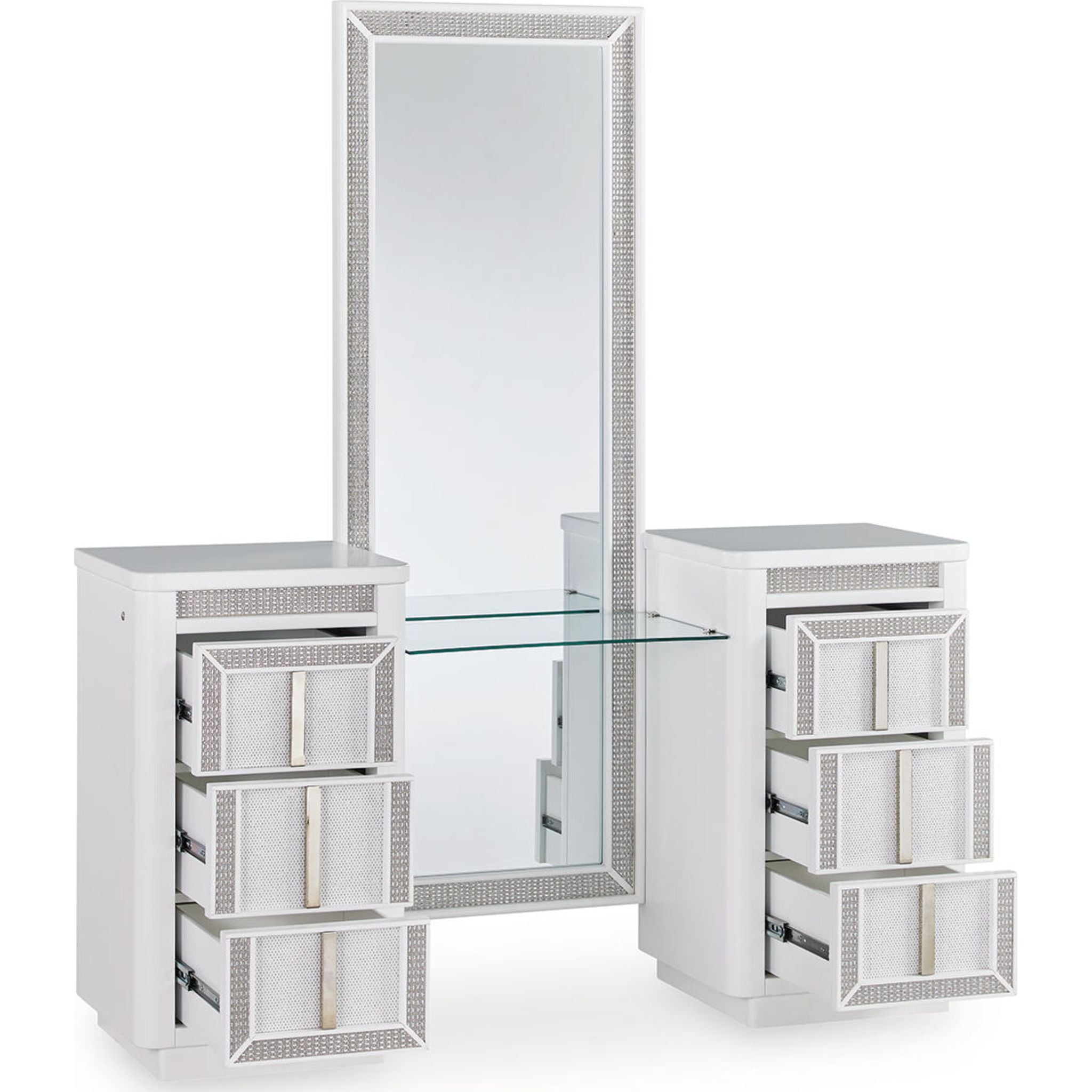 Chalanna Vanity and Mirror - White