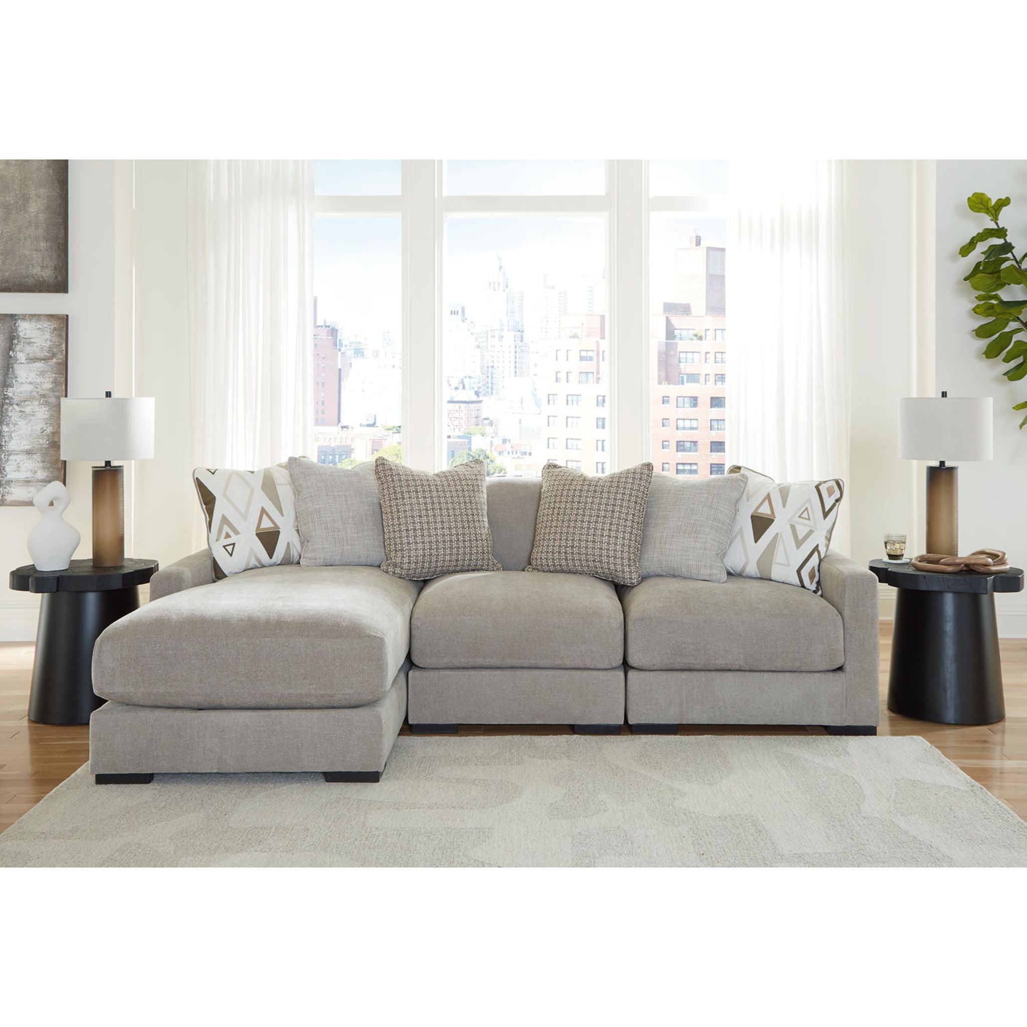Aslan Court 3 Piece Sectional with Chaise
