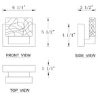 C Cattleya Stainless Steel 3000K Integrated LED Vanity Light with Art Glass Shades - Chrome