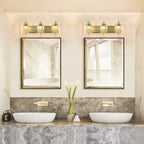 3-Light Modern Glam Bathroom Vanity Lights Crystal Wall Sconce Light for Mirror