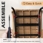 3 Piece Outdoor Wicker Conversation Bistro Set, All-Weather Rattan Furniture Patio Chairs Set with Cushions