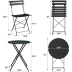 3 Pieces Patio Bistro Sets