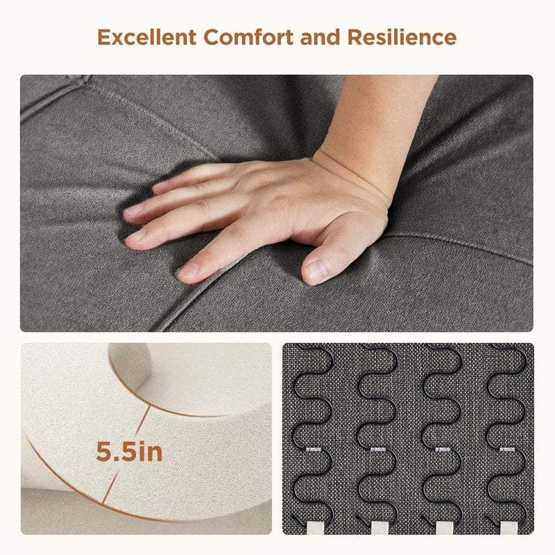 3-in-1 Adjustable Sleeper Sofa Bed, Pull Out Chair Sofa, Convertible Folding Bed for Living Room