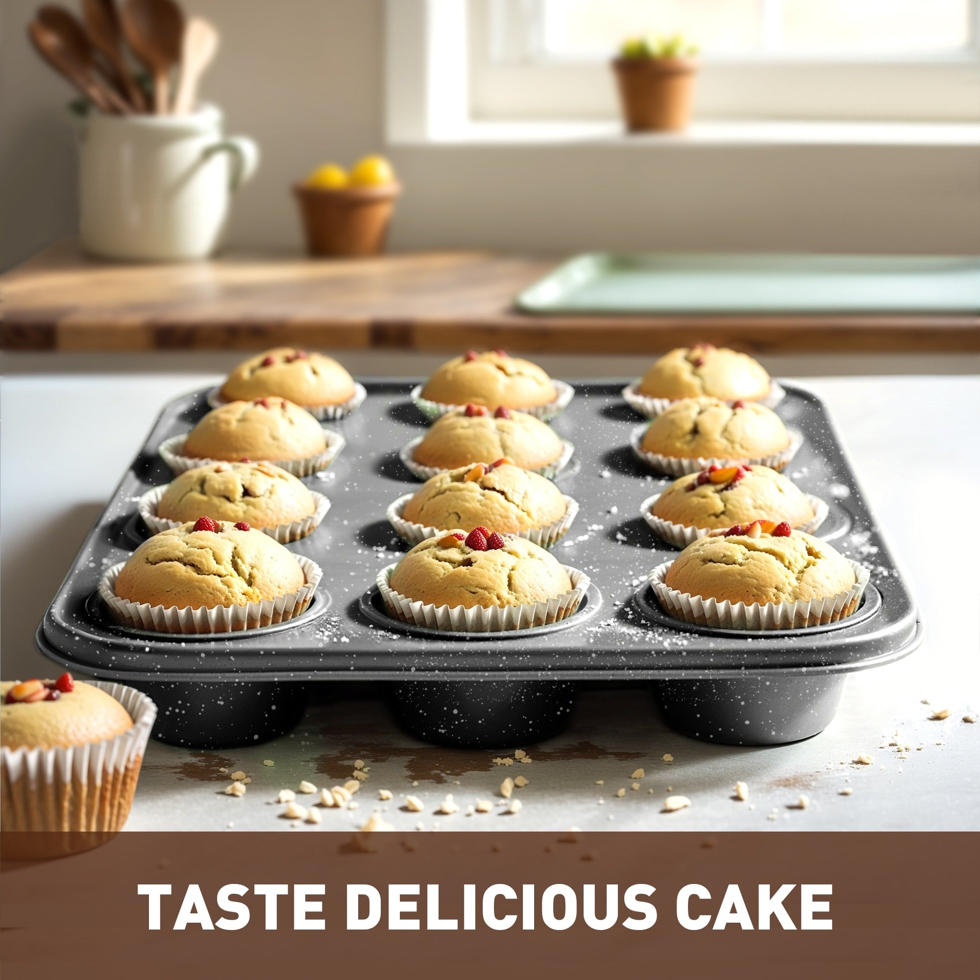 30-Piece Kitchen Granite Cookware and Bakeware Set, Cooking Pans Set Non-Stick Pots and Pans Set