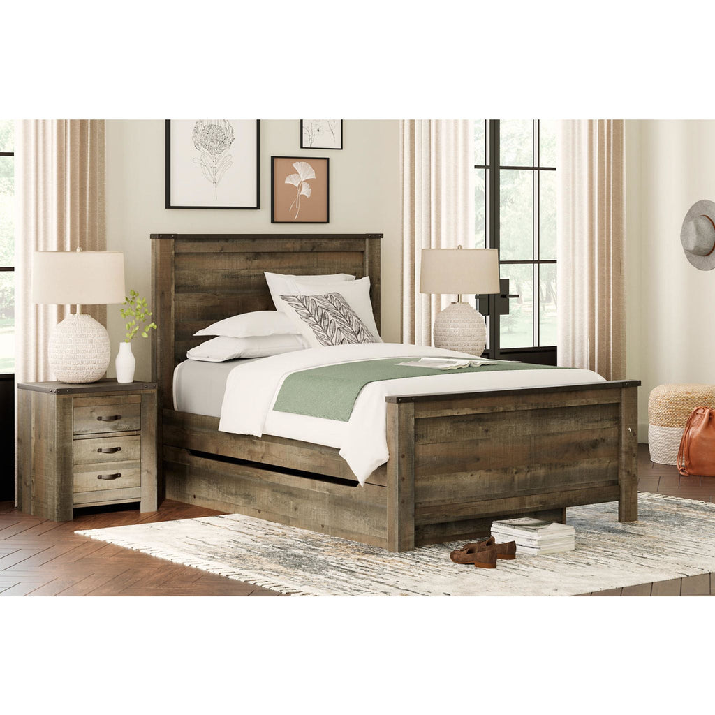 Trinell 5 Piece Full Storage Bed - Brown