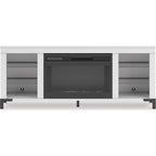 Brollevi TV Stand with Fireplace - White