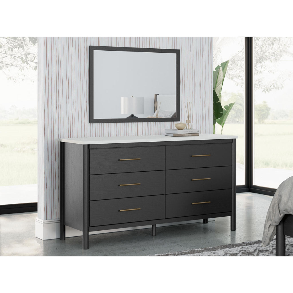 Cadmori 6 Piece Full Platform Bedroom - Black/White