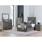 Graystorm Twin Storage Bed - Brown Gray