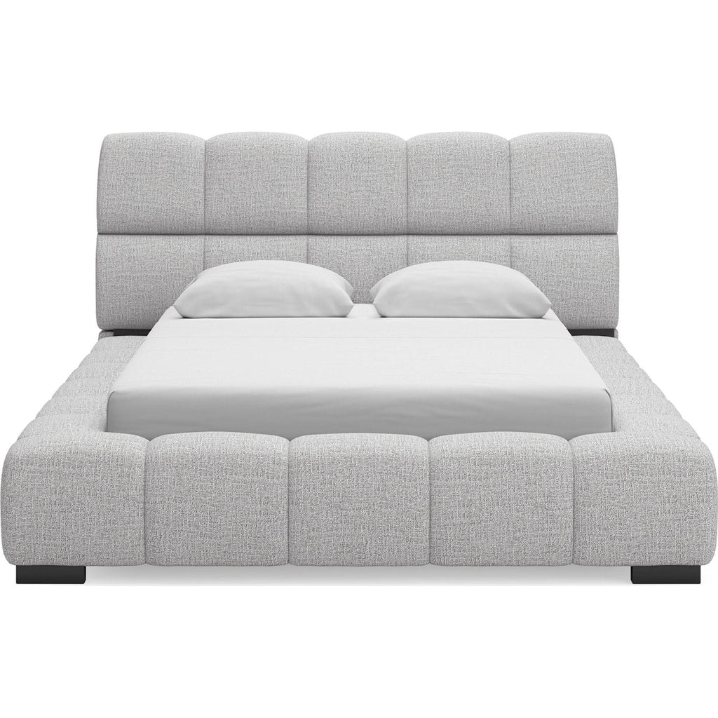 Grendusk Upholstered Bed - Light Gray
