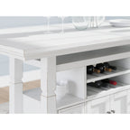 Robbinsdale Counter Height Table - Antique White - (D642D7)