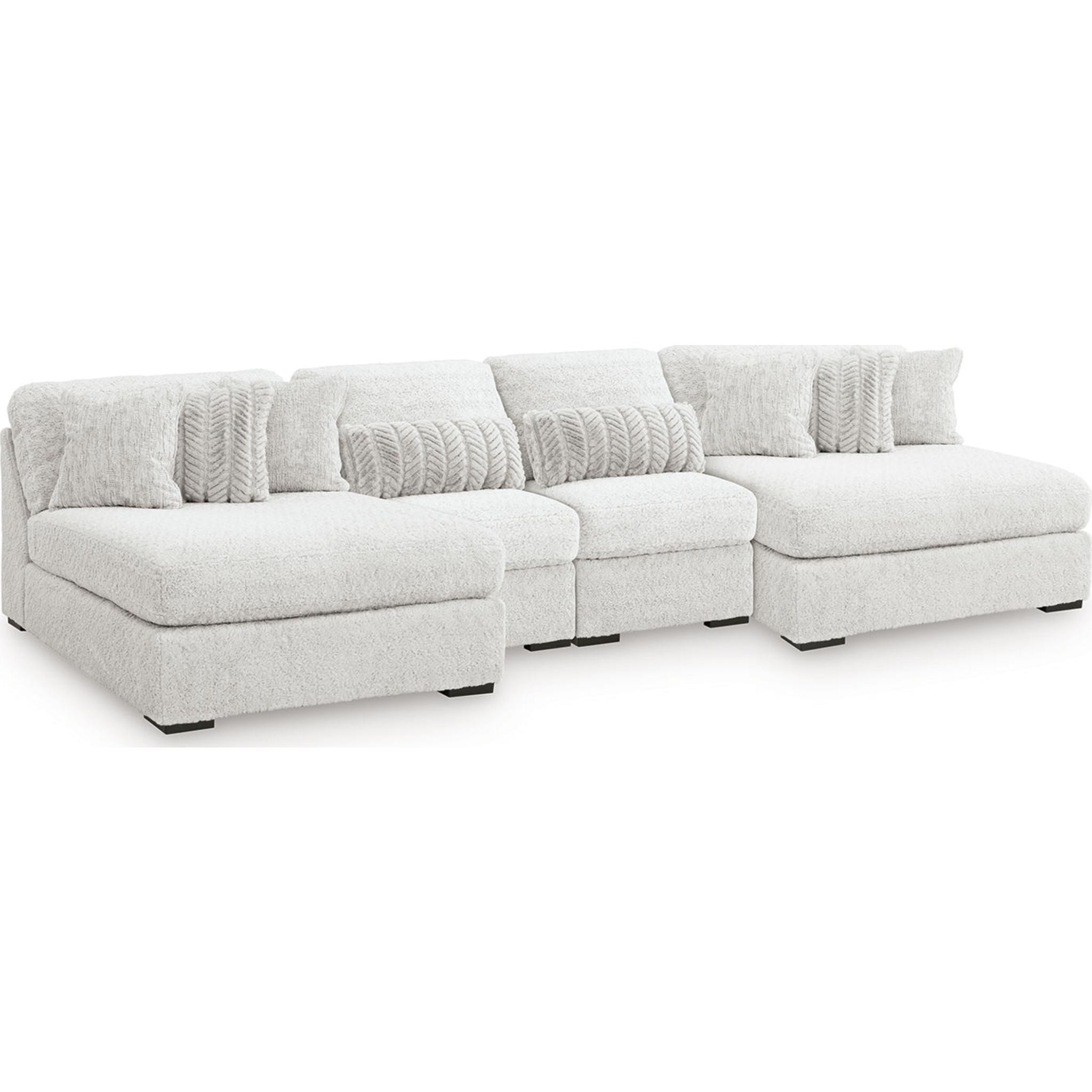 Cuddle Plush 4 Piece Modular Sectional with Dual Chaise