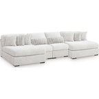 Cuddle Plush 4 Piece Modular Sectional with Dual Chaise