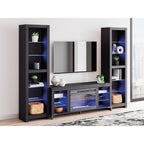 Cayberry Entertainment Unit with Fireplace - Black