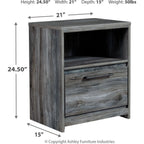 Baystorm 6 Piece King Panel Bedroom - Gray