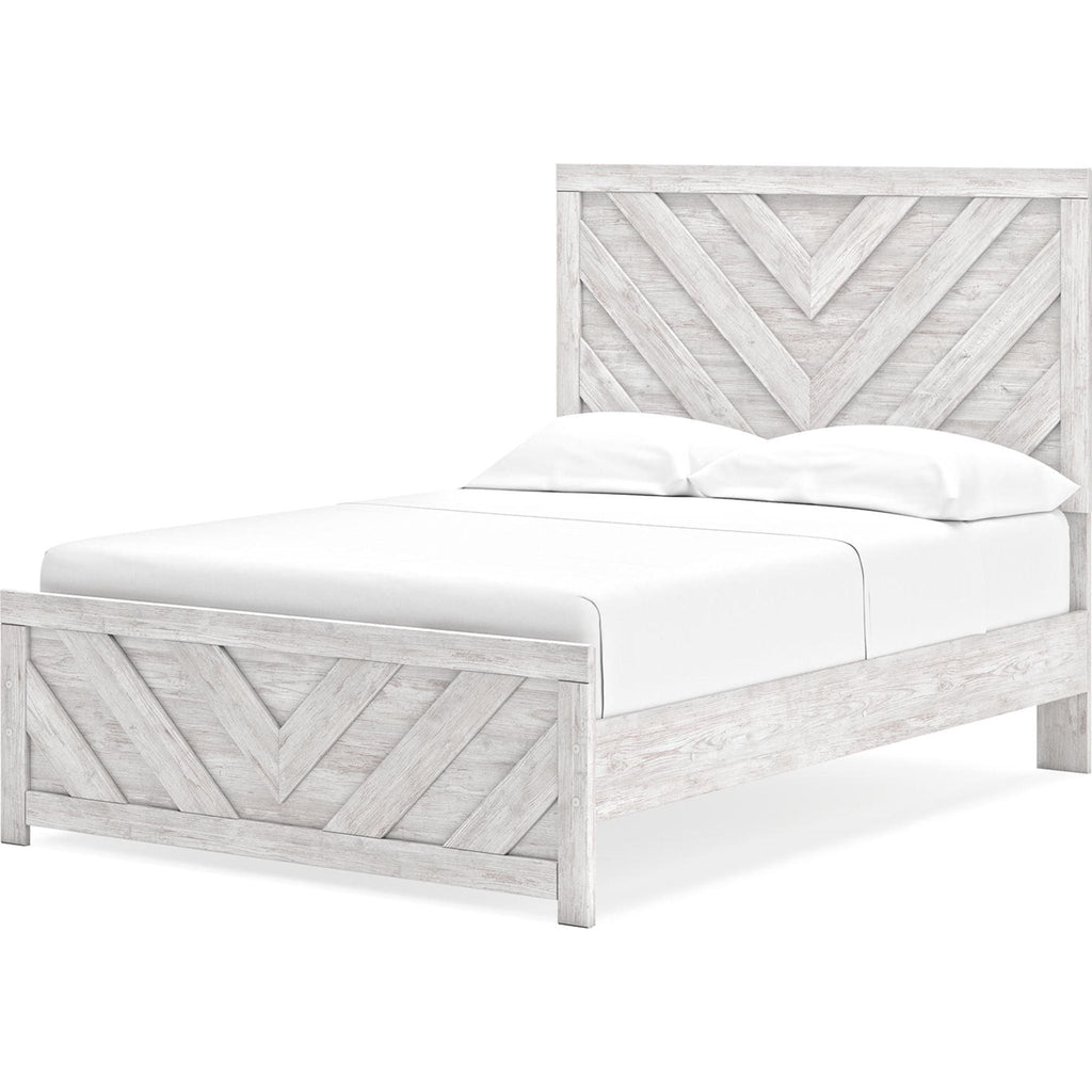 Cayboni 6 Piece Full Panel Bedroom - Whitewash