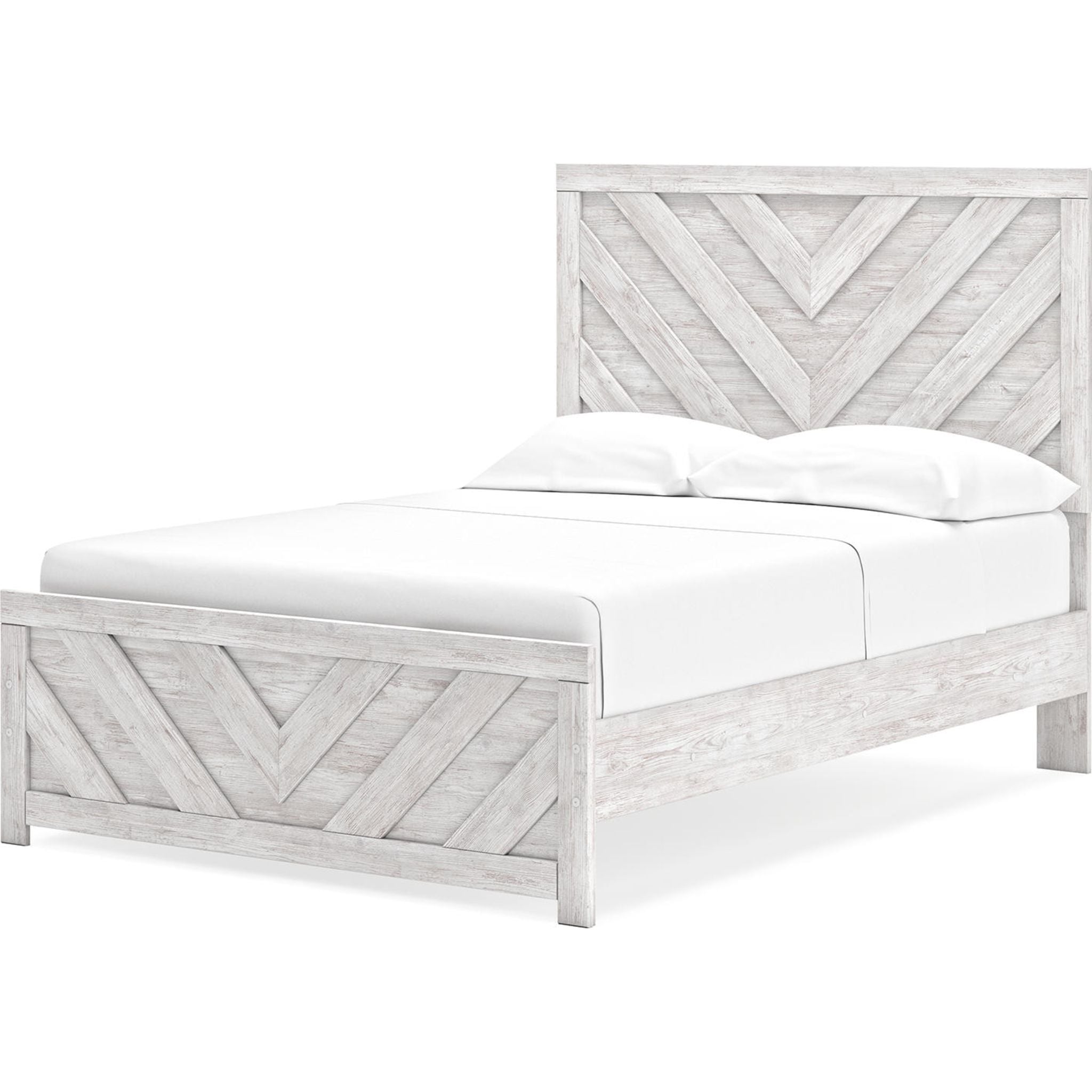 Cayboni 6 Piece Full Panel Bedroom - Whitewash
