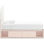 Wistenpine Twin Storage Bed - Blush