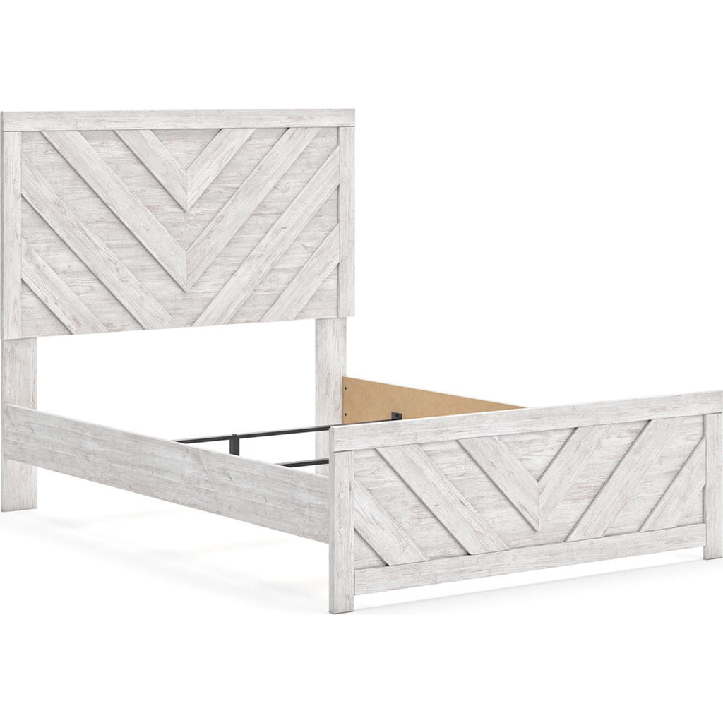 Cayboni 6 Piece Full Panel Bedroom - Whitewash