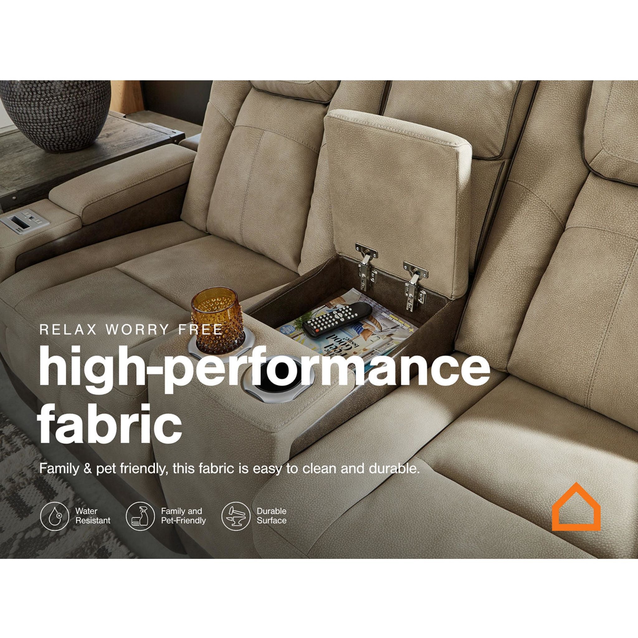 Next-Gen Power Reclining Loveseat with Console - Slate