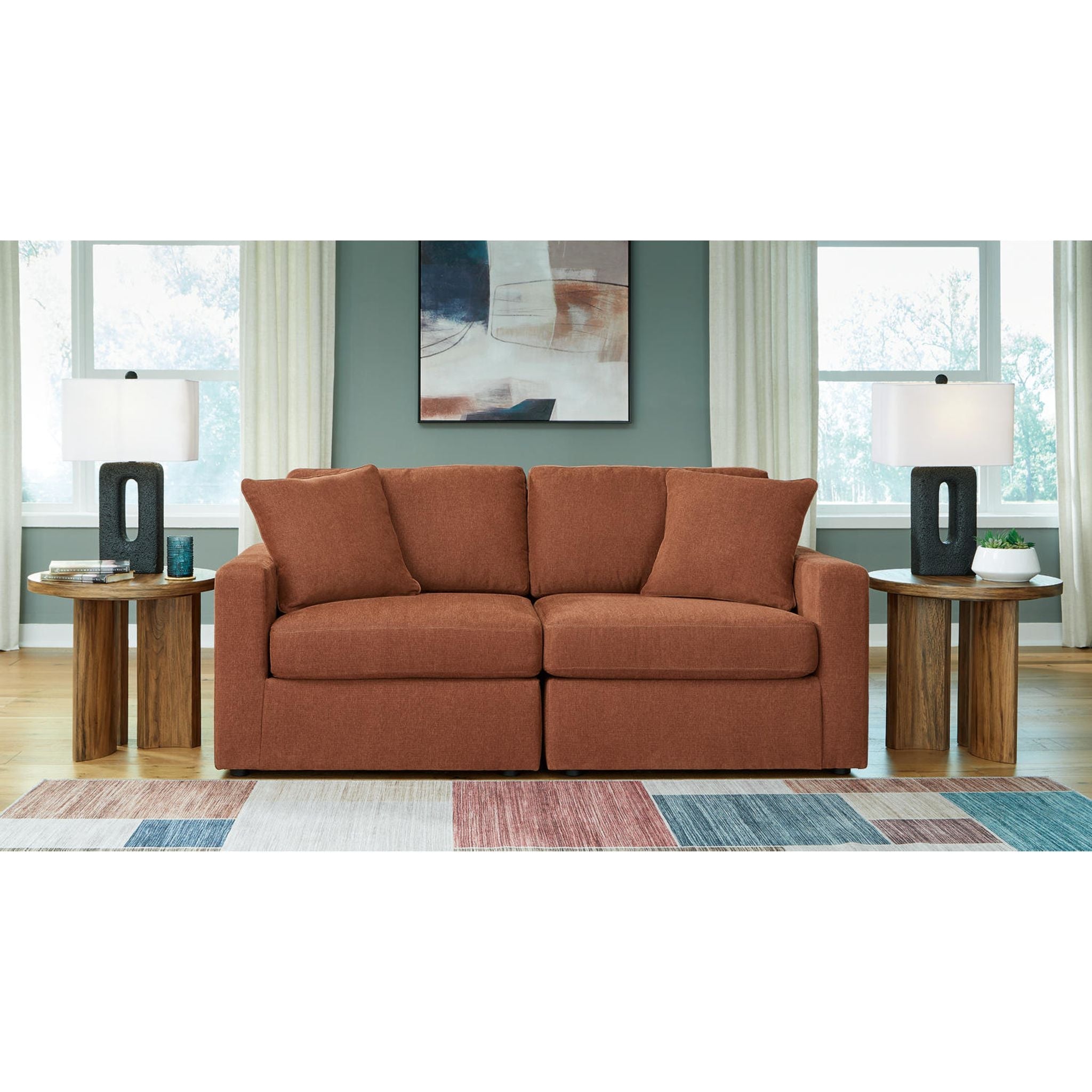 Modmax 6 Piece Modular Sectional with Chaise and Storage Console