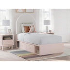 Wistenpine Twin Storage Bed - Blush