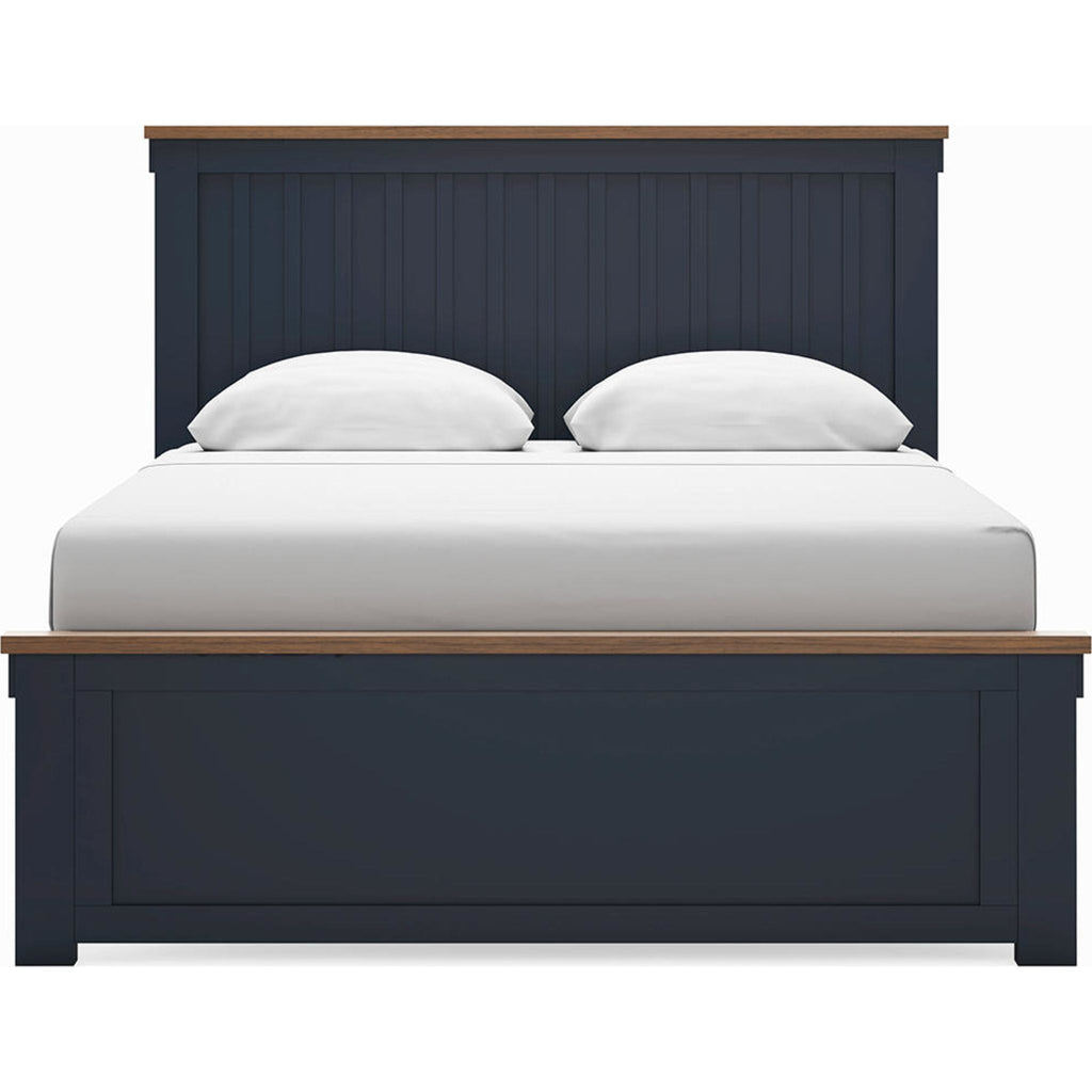 Landocken 6 Piece Queen Panel Bedroom - Blue/Brown