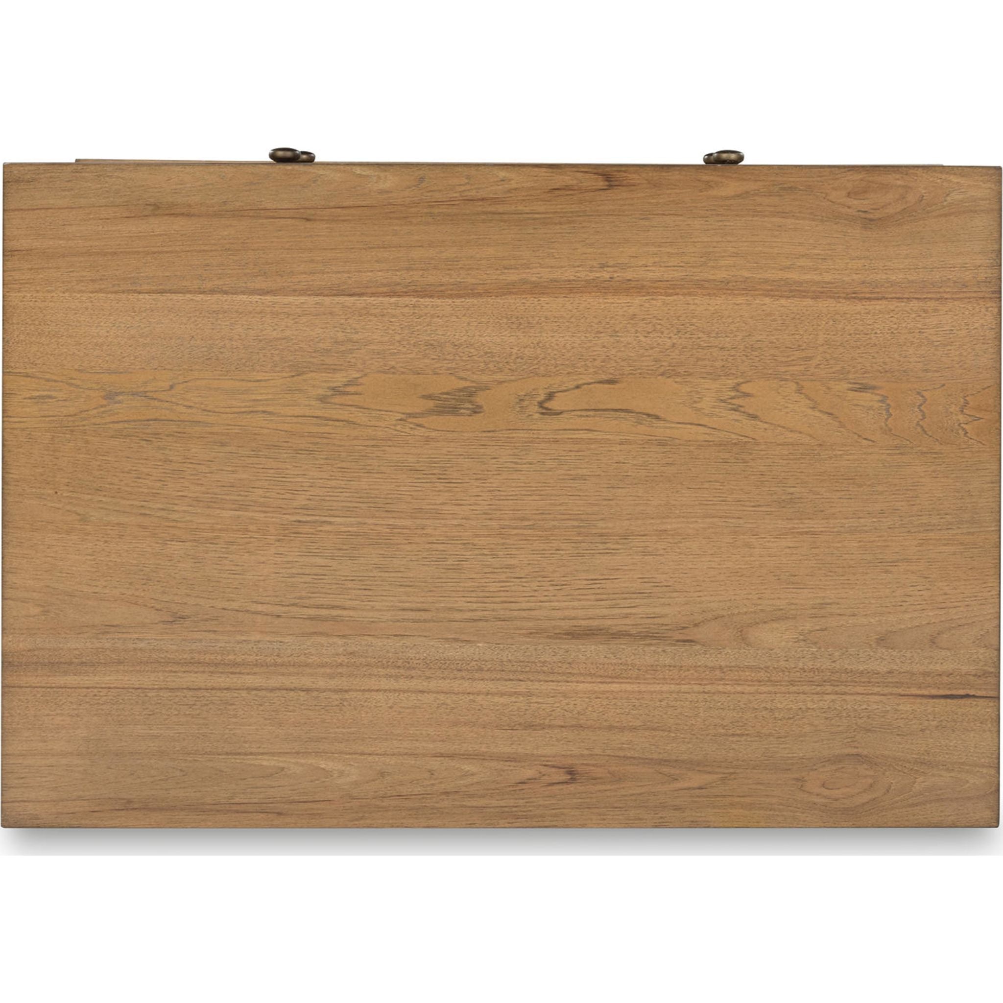 Sharlance Rectangle Lift Cocktail Table - Light Brown