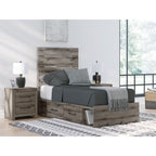 Graystorm Twin Storage Bed - Brown Gray