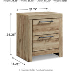 Hyanna 6 Piece King Panel Bedroom - Tan Brown