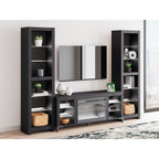 Cayberry Entertainment Unit with Fireplace - Black