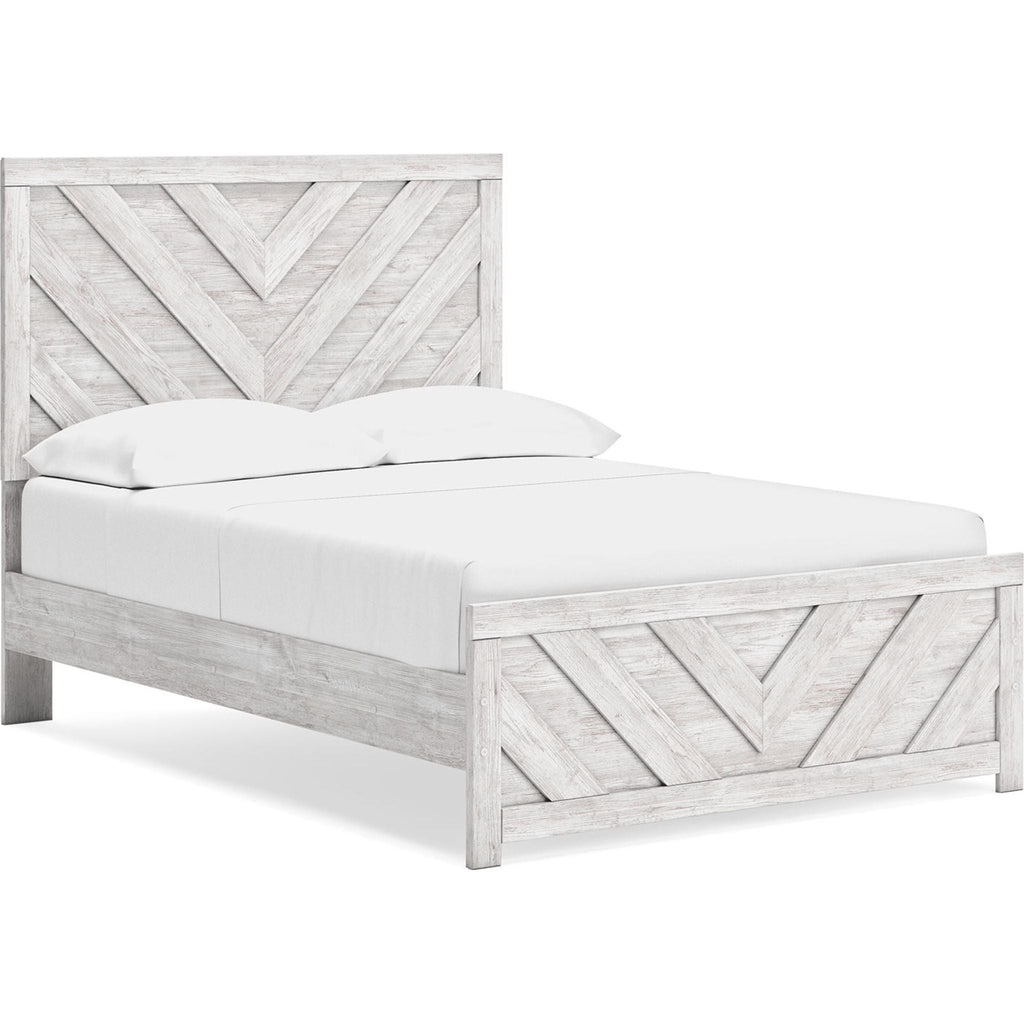 Cayboni 6 Piece Full Panel Bedroom - Whitewash
