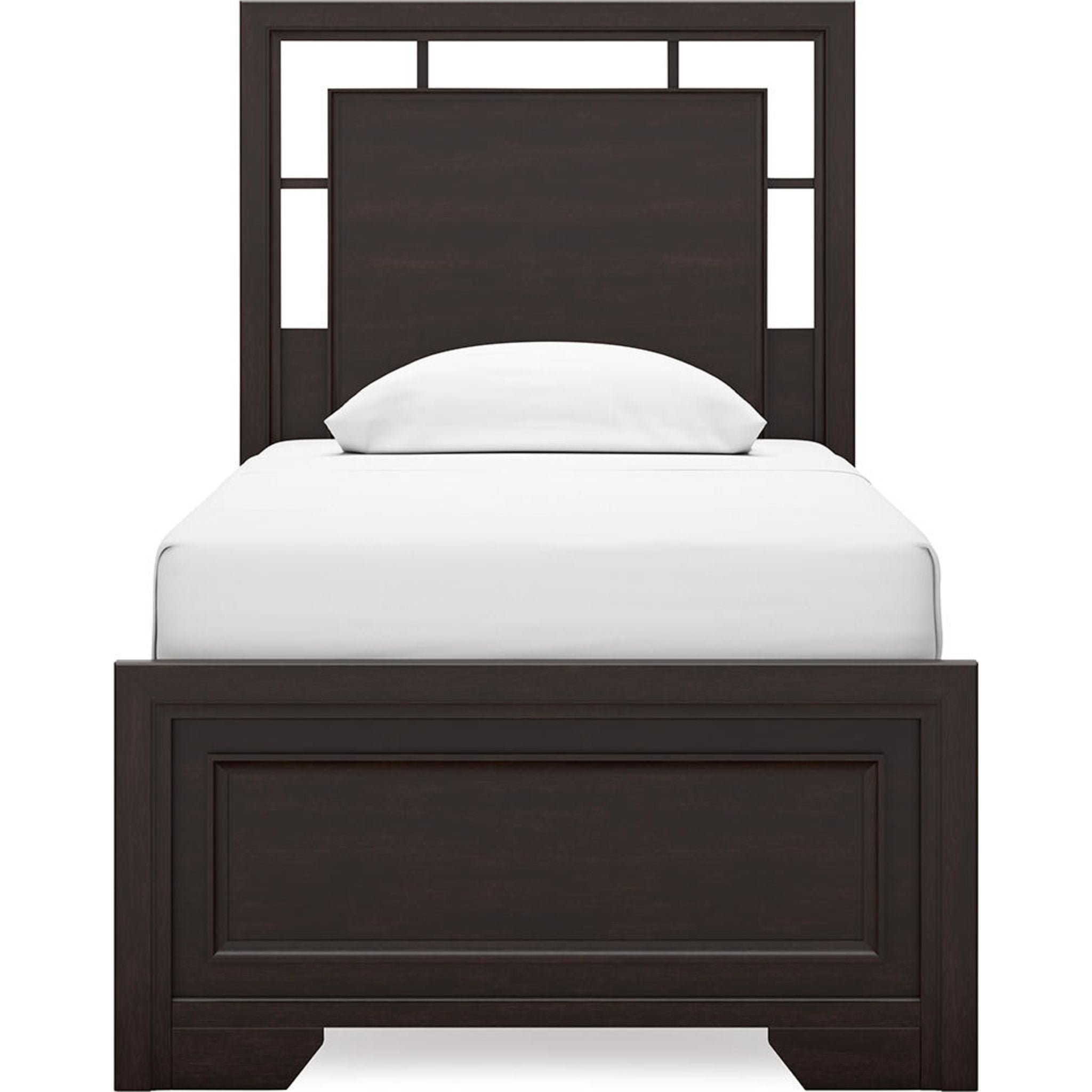 Covetown 6 Piece Twin Panel Bedroom - Dark Brown
