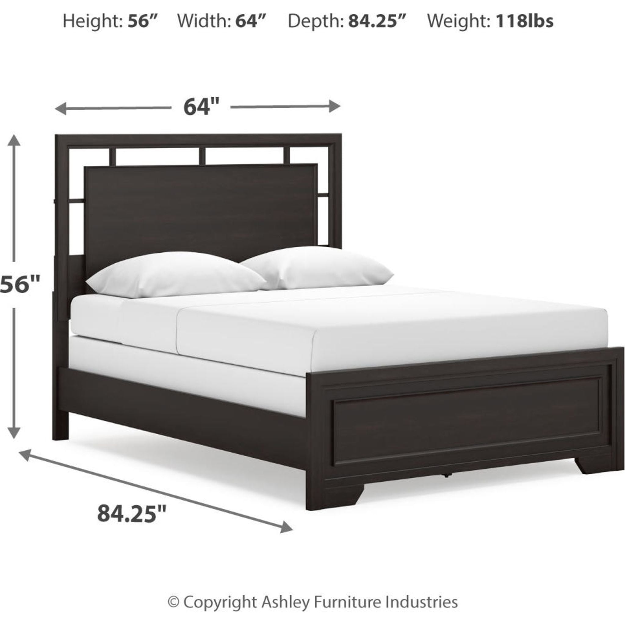 Covetown 6 Piece Queen Panel Bedroom - Dark Brown