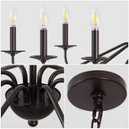 34.75 6-Light Iron LED Chandelier, by JONATHAN Y