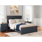 Landocken 6 Piece Queen Panel Bedroom - Blue/Brown