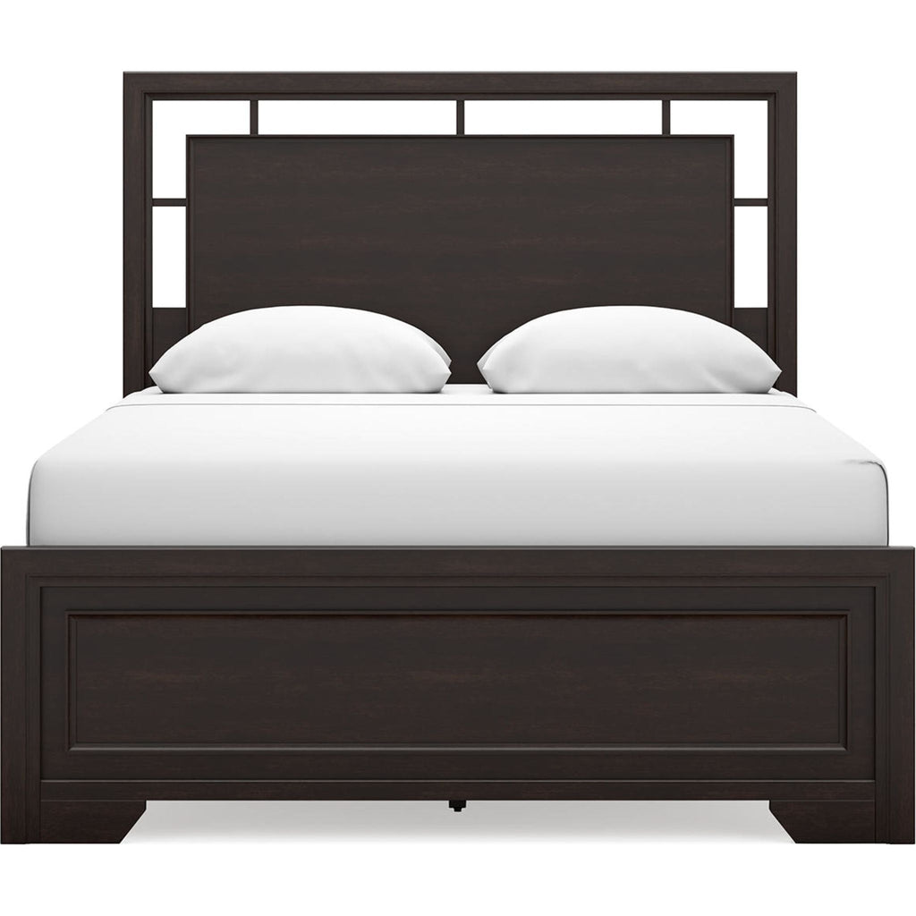 Covetown 6 Piece Queen Panel Bedroom - Dark Brown