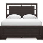 Covetown 6 Piece Queen Panel Bedroom - Dark Brown