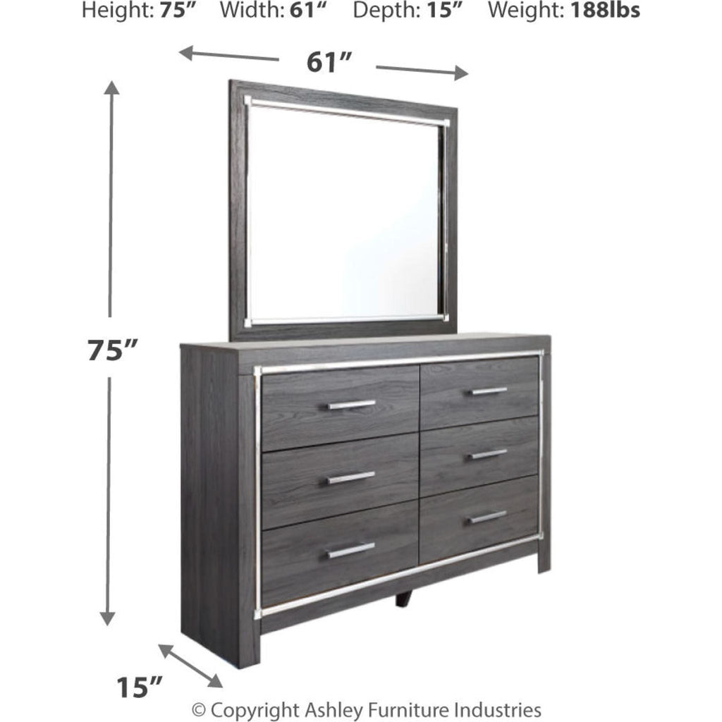 Lodanna Dresser and Mirror - Gray