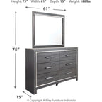 Lodanna Dresser and Mirror - Gray