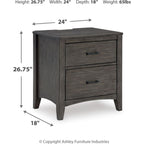 Montillan 6 Piece Queen Panel Bedroom - Grayish Brown