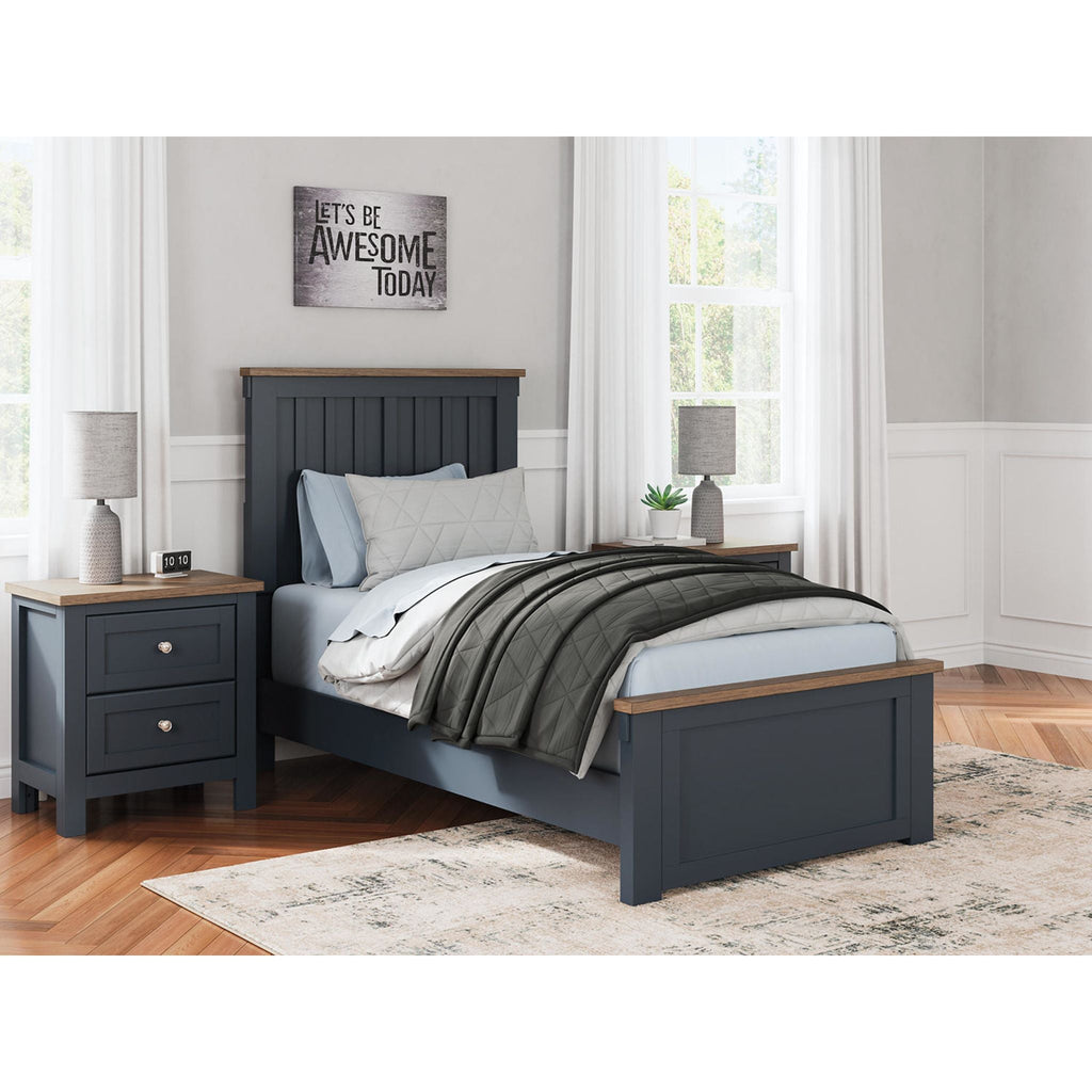 Landocken 6 Piece Panel Bedroom - Blue/Brown